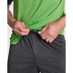 Conjunto desportivo unissexo com 2 t-shirts e calções 140 g/m2 Roly Direct Juve cor verde vista detalhe 1