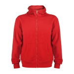 Camisola de algodão e poliéster com capuz 280 g/m2 Roly Direct Montblanc cor vermelho segunda vista