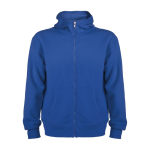Camisola de algodão e poliéster com capuz 280 g/m2 Roly Direct Montblanc cor azul real segunda vista