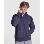 Camisola de algodão e poliéster com capuz 280 g/m2 Roly Direct Montblanc cor azul-marinho primeira vista de uso