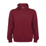 Camisola de algodão e poliéster com capuz 280 g/m2 Roly Direct Montblanc cor grená segunda vista
