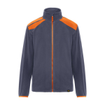Casaco polar de trabalho de poliéster, cores combinadas 220 g/m2 Roly Terrano cor cor-de-laranja segunda vista