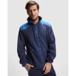 Casaco polar de trabalho de poliéster, cores combinadas 220 g/m2 Roly Terrano cor azul real primeira vista de uso