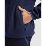 Casaco polar de trabalho de poliéster, cores combinadas 220 g/m2 Roly Terrano cor azul real vista detalhe 1