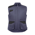 Colete de trabalho multibolsos de poliéster e algodão 200 g/m2 Roly Armada cor preto segunda vista