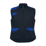 Colete de trabalho multibolsos de poliéster e algodão 200 g/m2 Roly Armada cor azul real segunda vista
