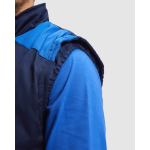 Colete de trabalho multibolsos de poliéster e algodão 200 g/m2 Roly Armada cor azul real vista detalhe 2