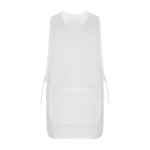 Bata reversível de trabalho unissexo com 2 bolsos 195 g/m2 Roly Arzak cor branco segunda vista