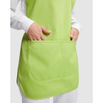 Bata reversível de trabalho unissexo com 2 bolsos 195 g/m2 Roly Arzak cor verde pistacho vista detalhe 1