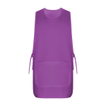Bata reversível de trabalho unissexo com 2 bolsos 195 g/m2 Roly Arzak cor violeta segunda vista