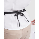 Pequeno avental de trabalho com bolsos para hotelaria 220 g/m2 Roly Mini cor preto vista detalhe 2