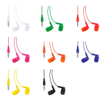 Auriculares de várias cores com conexão Jack 3,5 mm cor amarelo vista detalhe 1
