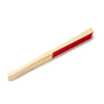 Leque com varetas de bambu e tecido de poliéster colorido cor vermelho vista detalhe 1
