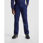 Calças de trabalho ignífugas de algodão e fibra de carbono 360 g/m2 Roly Ranger cor azul-marinho primeira vista de uso