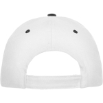 Boné de algodão de 6 painéis com fecho traseiro de velcro cor branco vista detalhe 1
