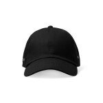 Boné estilo casual com 6 painéis e ilhós metálicos laterais cor preto segunda vista