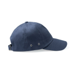 Boné estilo casual com 6 painéis e ilhós metálicos laterais cor preto vista detalhe 2