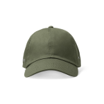Boné estilo casual com 6 painéis e ilhós metálicos laterais cor verde militar segunda vista