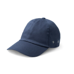 Boné estilo casual com 6 painéis e ilhós metálicos laterais cor castanho acinzentado primeira vista de uso