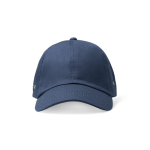Boné estilo casual com 6 painéis e ilhós metálicos laterais cor azul ganga segunda vista
