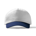Boné de 5 painéis de algodão com ilhós de ventilação 170 g/m2 cor azul segunda vista