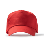 Boné de 5 painéis de algodão com ilhós de ventilação 170 g/m2 cor vermelho segunda vista