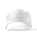 Boné de 5 painéis de algodão com ilhós de ventilação 170 g/m2 cor branco segunda vista