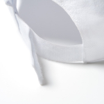 Boné de 5 painéis de algodão com ilhós de ventilação 170 g/m2 cor branco vista detalhe 3