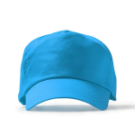 Boné de 5 painéis de algodão com ilhós de ventilação 170 g/m2 cor azul-claro segunda vista