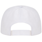 Boné de algodão com fecho de velcro ajustável e ilhós cor branco vista detalhe 1