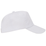 Boné de algodão com fecho de velcro ajustável e ilhós cor branco vista detalhe 2
