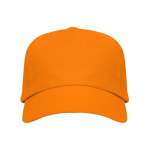 Boné de algodão com fecho de velcro ajustável e ilhós cor cor-de-laranja segunda vista