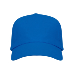 Boné de algodão com fecho de velcro ajustável e ilhós cor azul real segunda vista