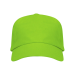 Boné de algodão com fecho de velcro ajustável e ilhós cor verde-claro segunda vista