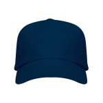 Boné de algodão com fecho de velcro ajustável e ilhós cor azul-marinho segunda vista