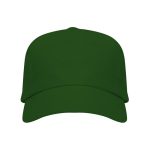 Boné de algodão com fecho de velcro ajustável e ilhós cor verde-escuro segunda vista