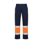 Calças de trabalho de alta visibilidade com bolsos 200 g/m2 Roly Naos cor cor-de-laranja fluorescente segunda vista