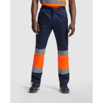 Calças de trabalho de alta visibilidade com bolsos 200 g/m2 Roly Naos cor cor-de-laranja fluorescente primeira vista de uso