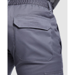 Calças de trabalho de alta visibilidade inverno 240 g/m2 Roly Soan cor cinzento topo vista detalhe 2