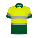 Polo de trabalho de alta visibilidade de poliéster 170 g/m2 Roly Polaris cor verde segunda vista
