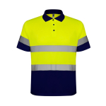 Polo de trabalho de alta visibilidade de poliéster 170 g/m2 Roly Polaris cor azul-marinho segunda vista