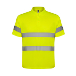 Polo de trabalho de alta visibilidade de poliéster 170 g/m2 Roly Polaris cor amarelo fluorescente segunda vista