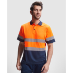 Polo de trabalho de alta visibilidade de poliéster 170 g/m2 Roly Polaris cor cor-de-laranja fluorescente primeira vista de uso