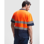 Polo de trabalho de alta visibilidade de poliéster 170 g/m2 Roly Polaris cor cor-de-laranja fluorescente quarta vista de uso