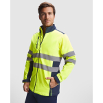 Casaco de trabalho softshell de alta visibilidade 320 g/m2 Roly Antares cor amarelo fluorescente primeira vista de uso