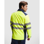 Casaco de trabalho softshell de alta visibilidade 320 g/m2 Roly Antares cor amarelo fluorescente quarta vista de uso