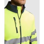 Casaco de trabalho softshell de alta visibilidade 320 g/m2 Roly Antares cor amarelo fluorescente vista detalhe 2