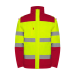 Parka de trabalho de alta visibilidade, impermeável 400 g/m2 Roly Epsylon cor vermelho segunda vista