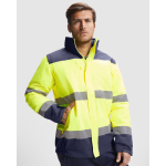 Parka de trabalho de alta visibilidade, impermeável 400 g/m2 Roly Epsylon cor amarelo fluorescente primeira vista de uso