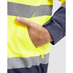 Parka de trabalho de alta visibilidade, impermeável 400 g/m2 Roly Epsylon cor amarelo fluorescente vista detalhe 1